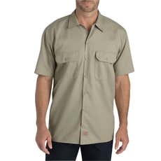 Dickies® FLEX Twill Short-Sleeve Button Down Work Shirt - Men