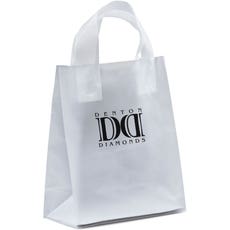 Frosted Plastic Bag with Loop Handles - 8" x 10"