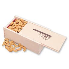 1 lbs. Jumbo Fancy Cashews in Wooden Collectors Box