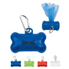 Bone-Shaped Disposable Pet Waste Dispenser with Carabiner