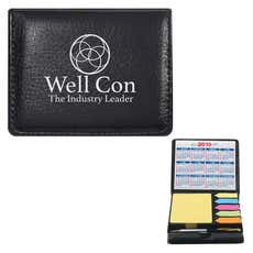 Leatherette Notebook with Sticky Note & Calendar Gift Set