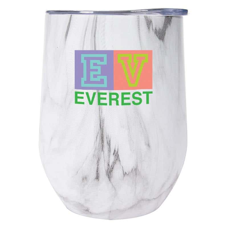 12 oz. Stainless Steel Marble Wine Tumbler