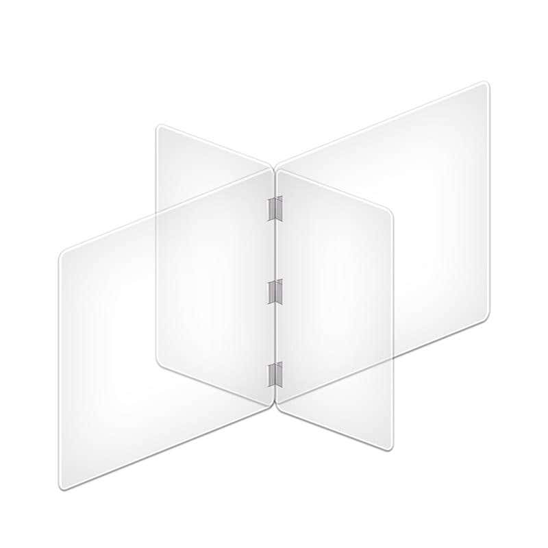 47" x 23-1/2" 4-Panel Acrylic Table Shield