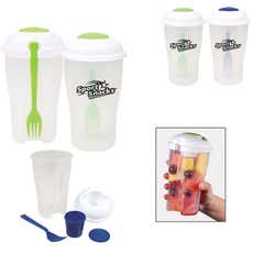 Plastic Salad Tumbler with Fork