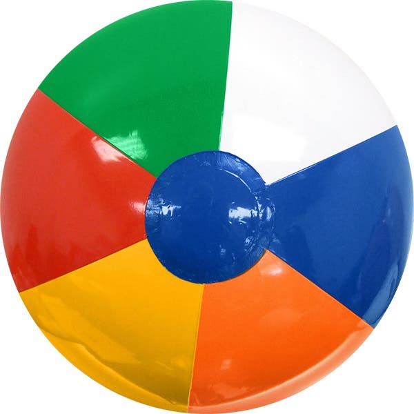 24" Multi-Colored Beach Ball