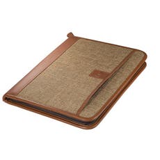 Linen Tablet Portfolio with Zip Closure