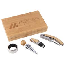 4-Piece Bamboo Wine Gift Set