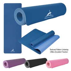 Two-Tone Hypoallergenic Double Layer Yoga Mat - 71" x 23 3/4"