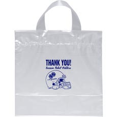 Plastic Bag with Soft Loop Handles - 12" x 12"