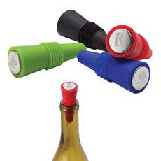 Silicone Wine Bottle Stopper with Stainless Steel Top