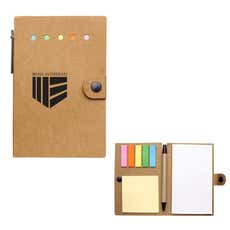 Kraft Notepad with Sticky Flags & Pen