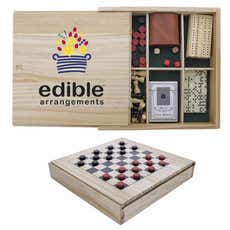 Travel Game Set in Pine Wood Box