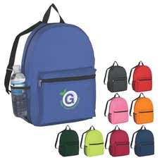 Polyester Front Zippered Backpack with Carry Handle