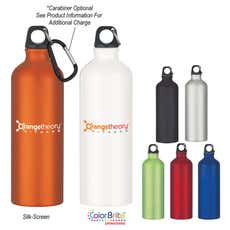 25 oz. Aluminum Bottle with Spill-Resistant Lid and Split Ring