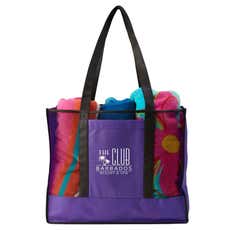 Two-Tone Mesh Beach Tote Bag - 15" x 18" x 7"