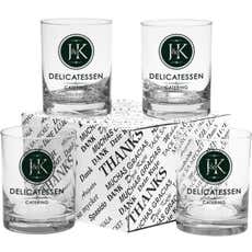 14 oz. Thank You Old Fashion Glass Set - 4 pc