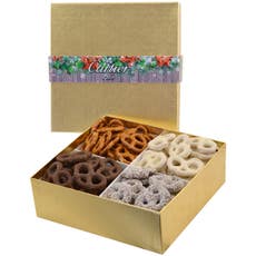 Variety of Flavored Pretzels in Elegant Gift Box