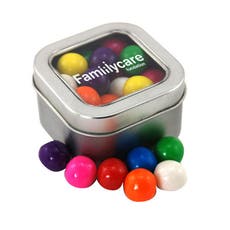 Gumballs in Window Tin