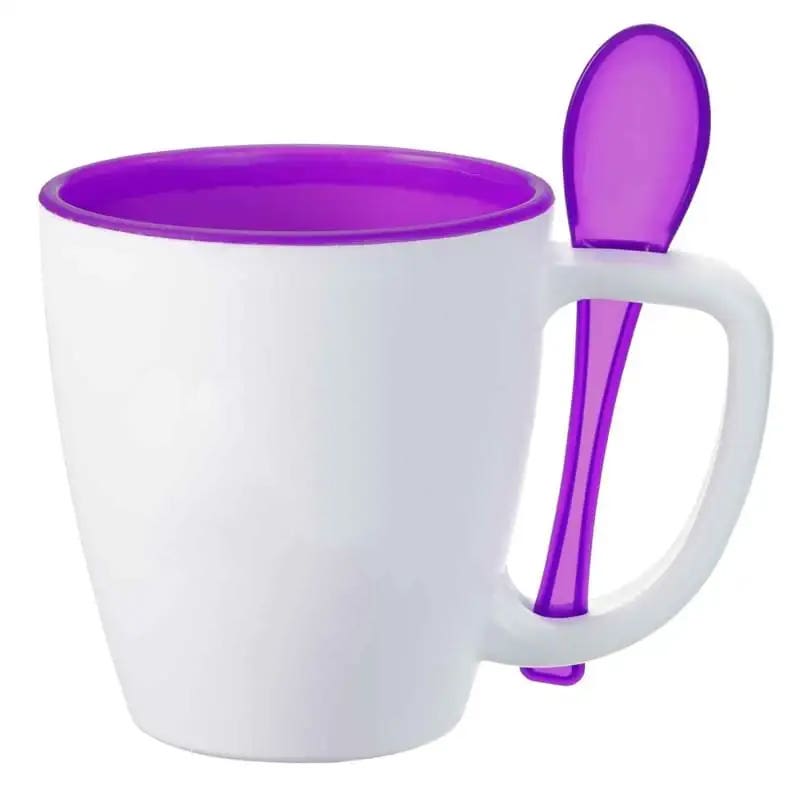 16 oz. Double-Wall Insulated Plastic Mug with Spoon