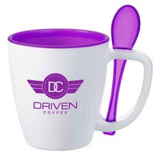 16 oz. Double-Wall Insulated Plastic Mug with Spoon