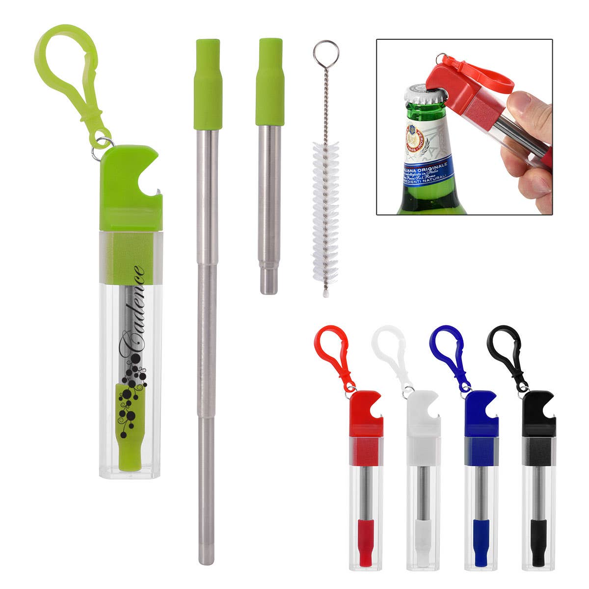 Bottle Opener Kit with Straw