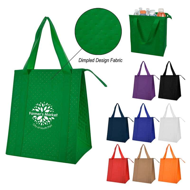 Non-Woven Budget Cooler Tote Bag - 13" x 15 1/4" x 9 1/2"