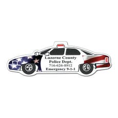 4 7/16" Full-Color Police Car Magnet