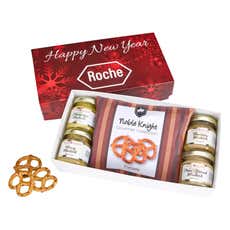 Decadent Gourment Mustard Set with Pretzels