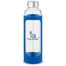 25 oz. Wide Mouth Glass Bottle with Silicone Sleeve