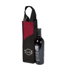 Two-Tone Single Wine Tote Bag -  14" x 4" x 3 3/4"