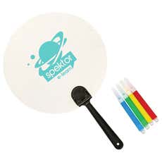 6 1/2" Coloring Paper Fan Set