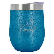 12 oz. Vacuum Stainless Steel Glitter Wine Tumbler