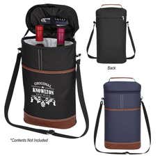 Double Wine Insulated Cooler Bag - 8" x 14" x 4"