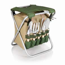 Picnic Time® Folding Seat with Gardening Tools