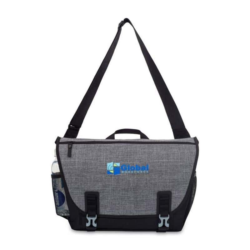 Two-Tone Heathered 17" Computer Messenger Bag