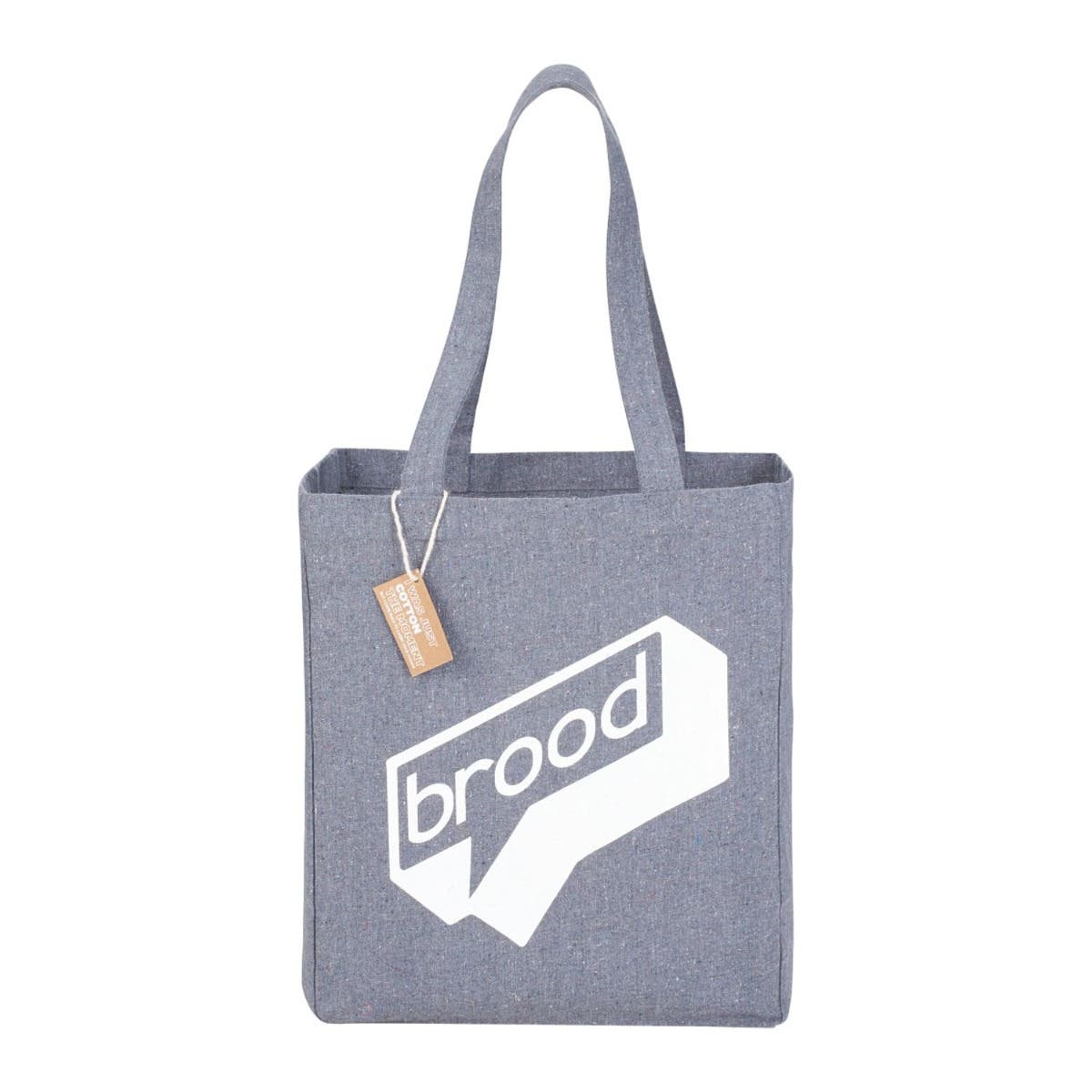 Recycled Cotton Grocery Tote - 13" x 11" x 6"