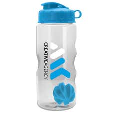 22 oz. Transparent Mini-Mountain Shaker Bottle with Drink-Thru Lid