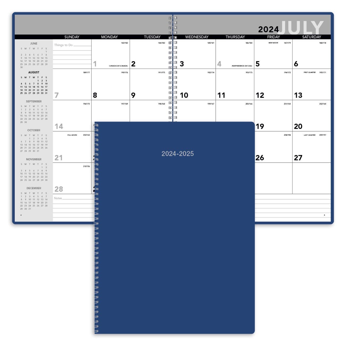 Spiral Bound Academic Monthly Planner