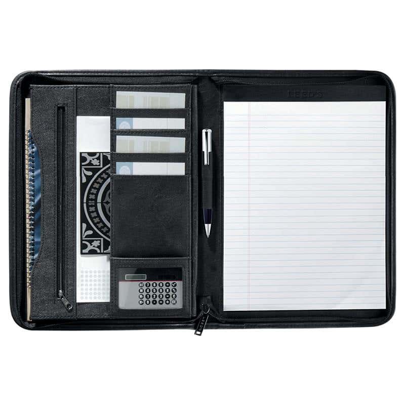 Dura-Hyde Refillable Zippered Padfolio - 8 1/2" x 11"