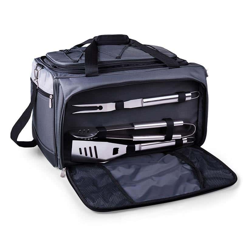 Portable Charcoal Grill and Cooler with Grill Tools