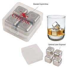 Stainless Steel Ice Cube Set in Travel Case