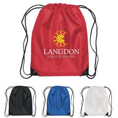 Antimicrobial Polyester Drawstring Bag - 14" x 18"