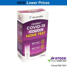 AccessBio CareStart COVID-19 Antigen Home Test - 2 Tests per Box (priced per test)