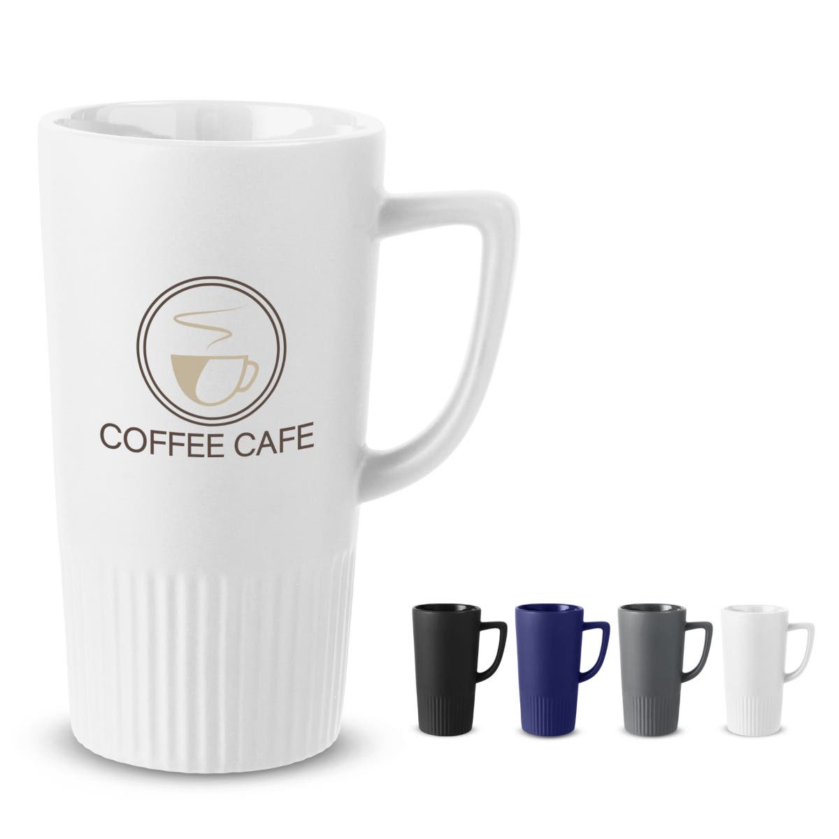 20 oz. Ribbed Base Ceramic Mug