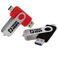 Type-C Swivel Multi-Port USB Flash Drive