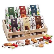 Assorted Gourmet Cookies in Wooden Crate