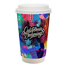 16 oz. Full Wrap Paper Cup with Lid