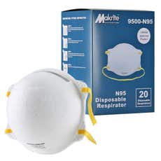 Makrite® N95 Respirator Face Masks - 20 per Box (Price per Mask)