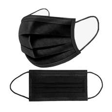 3-Ply Black Disposable Face Masks