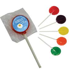 1 1/2" Round Lollipop in Assorted Flavors